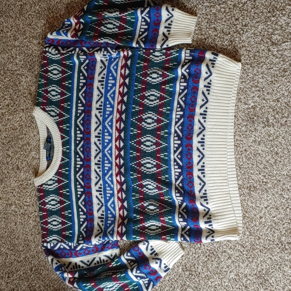 VTG Architect Sweater 1990s Fair Isle Jumper Unisex Size L